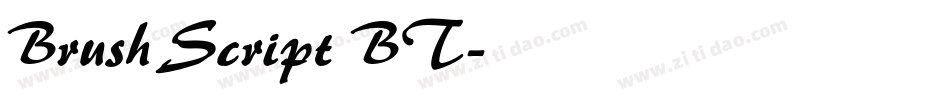 Brush Script BT字体转换